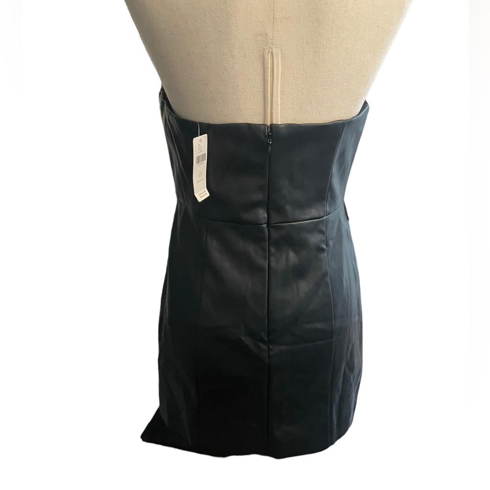 ANTHROPOLOGIE Hutch Strapless Faux Leather Mini Dress New With Tags - Picture 9 of 16